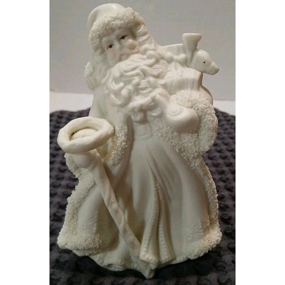 Vintage K's Collection Father Christmas Holding Cane Presents 6
